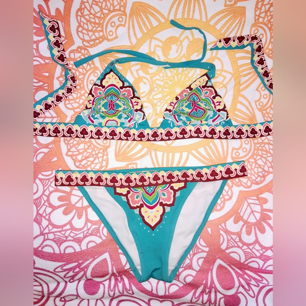 Victoria's Secret Batik Design Bikini Vintage